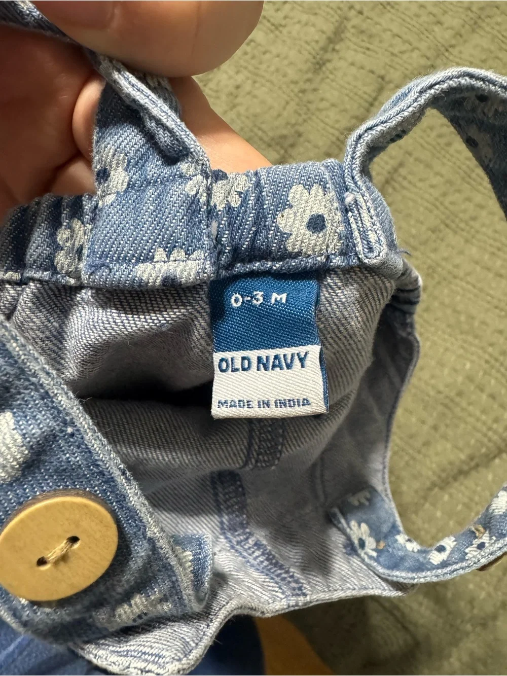 Old navy baby girl chambray overalls